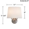 Possini Euro Design Possini Euro 11 3/4" High Brushed Nickel Modern Wall Sconce Light - 4 of 4