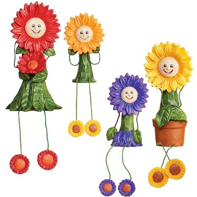 Collections Etc Hand-Painted Adorable Mum Sitters - Set of 4