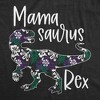 Womens Mamasaurus Rex T Shirt Funny Dinosaur Mothers Day Floral Print Graphic Tee - Crazy Dog Women's T Shirt - 2 of 4