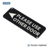 Unique Bargains Acrylic Self-Adhesive Decor Business Please Use Other Door Left Arrow Sign - 3 of 4