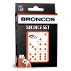 MasterPieces Officially Licensed NFL Denver Broncos - 6 Piece D6 Gaming Dice Set Ages 6 and Up - 2 of 4