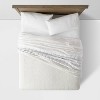 Full/Queen Space Dyed Cotton Linen Quilt Light Gray - Threshold™: Woven Coverlet, OEKO-TEX Certified, All Ages - image 3 of 4