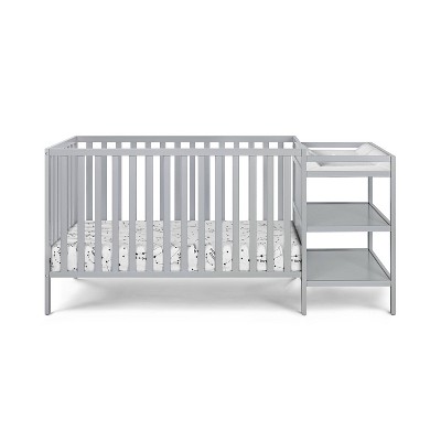 Suite Bebe Palmer 3-in-1 Convertible Island Crib and Changer Combo - Gray