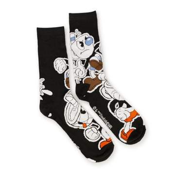 Hypnotic Socks Cuphead Collectibles | Cuphead Bang Bang Socks | Men's Crew Socks