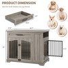 Furniture Style Dog Crate for Large Dogs, 44 Inch Wooden Dog Kennel Furniture with Drawer & Side Storage and Bulit-In Feeding Station - 2 of 4
