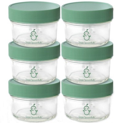 Sage Spoonfuls Small Batch 6pk Baby Food Storage Container - Clear - 4oz