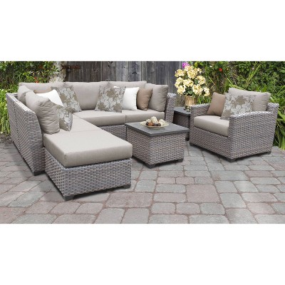 Florence 8pc Sectional Seating Group with Cushions - Ash - TK Classics