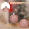 Unique Bargains Plastic Party Wedding Christmas Barrel Packed Hanging Ornament Balls 2.4" 24 Pcs - 3 of 4