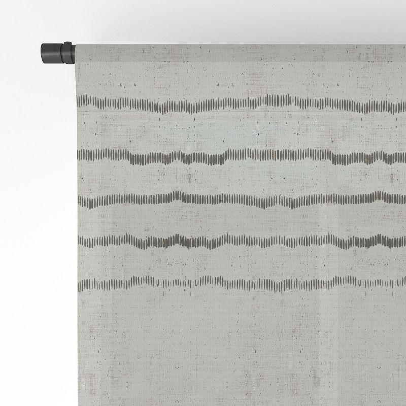 Holli Zollinger LINEN STRIPE RUSTIC Single Panel Sheer Window Curtain - Deny Designs, 4 of 7