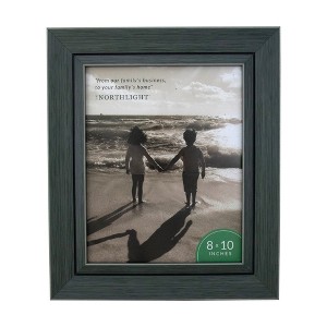 Northlight Contemporary Rectangular Picture Frame - for a 8" x 10" Photo - Gray and Black - 1 of 4