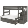 Modern Farmhouse Twin Over Full Bunk Bed With Staircase and Trundle - 2 of 4