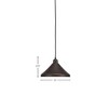 Toltec Lighting Vintage 1 - Light Pendant in  Dark Granite with 10" Dark Granite Cone Metal Shade Shade - 2 of 2