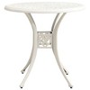 vidaXL Patio Table White 30.7Inchx30.7Inchx28.3Inch Cast Aluminum - 2 of 4