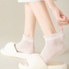 Anna-Kaci Women's Ribbed Ankle Socks with Soft Ruffle Cuff Stretch Knit Fabric for Everyday Comfort 3-Pack - 3 of 4