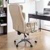 Big&Tall Ergonomic Office Chair,Office Chair With Lumbar Support, Footrest,Computer Chair With Outward Fixed Soft Armrests Swivel-Tanpinhause - 3 of 4