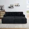 CENGHU 82 Inches Corduroy Sofa, Sectional Sofa, two Storage Feet +4 Throw Pillows, L Shaped Sofa Couches for Living Room, Office - 2 of 4