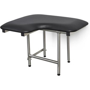 Seachrome Padded Wall Mount Folding Left-Handed Transfer Bench Shower Seat with Legs, ADA Compliant - 1 of 1