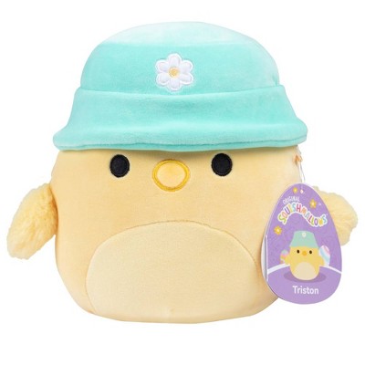 Squishmallows 8" Triston the Yellow Chick w Bucket Hat- Jazwares Plush - Collectible Soft & Squishy Stuffed Animal- Easter Gift for Kids, Girls & Boys