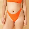 Women's Pucker Textured Mid-Rise Ultra High Leg Super Cheeky Bikini Bottom - Wild Fable™ - 4 of 4