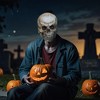 Palmer Agencies Ltd Brown Skull Overhead Latex Adult Costume Mask - 3 of 4