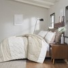 Gulches 3 Piece Cotton Comforter Set with Chenille Tufting, Taupe King/Cal King - Farmhouse Bedding for Cozy, Stylish Bedroom Decor - 4 of 4