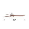 52" Casa Vieja Modern Indoor Ceiling Fan with Light LED Brushed Nickel Carved Wood for Bedroom Kitchen Living Room Family Dining - 4 of 4