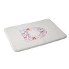 Deny Designs April Lane Art Fancy Bow Monogram Memory Foam Bath Mat - 2 of 4