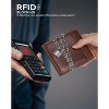 Paaaawaters Leather Wallet for Mens Genuine Leather RFID Blocking Bifold Wallets with 1 ID Window 15 Card Slots - 2 of 4