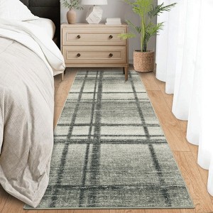 Washable Area Rug, Modern Geometric Area Rugs for Living Room Bedroom, Non-Slip Low Pile Indoor Soft Carpet - 1 of 4