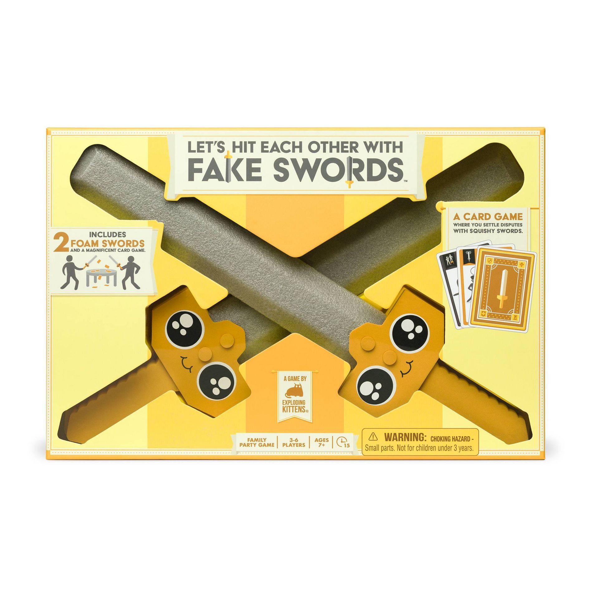 Exploding Kittens Let's Hit Each Other With Fake Swords Party Game
