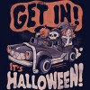 Junior's Design By Humans Get In Its Halloween - Halloween Pumpkin Skull Gift By EduEly T-Shirt - 2 of 2