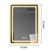 FONTOI Single Bathroom Vanity Mirror, Modern Wall-Mounted Mirror with Anti-Fog, Smart Touch Control for Home Salon Use, Natural, 27.56"*19.69"*4.1" - 2 of 4