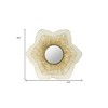 HomeRoots 27" Gold Floral Sunburst Iron Framed Accent Mirror - 3 of 4
