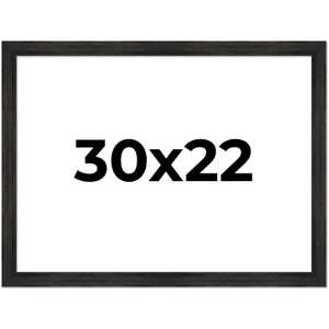 PosterPalooza | 30x22 Wide Barnwood Picture Frame, UV Acrylic, 6 Finishes - Grey, Brown, White, and Black - 1 of 4