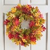 Collections Etc Oak Leaves Autumn Harvest Wreath 22" x 22" x 4" - 2 of 2