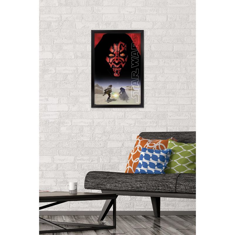 Trends International Star Wars: The Phantom Menace - Darth Maul One Sheet Framed Wall Poster Prints, 2 of 7