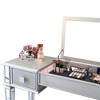 Sapphtopaz Vanity Desk with Drawers Flip Up Makeup Table with Mirror and Stool for Bedroom, Dressing Room, Bathroom - 2 of 4