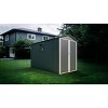 Motorcycle Outdoor Storage Shed With Window ,without tracks and fixtures ,Grey+White - 4 of 4