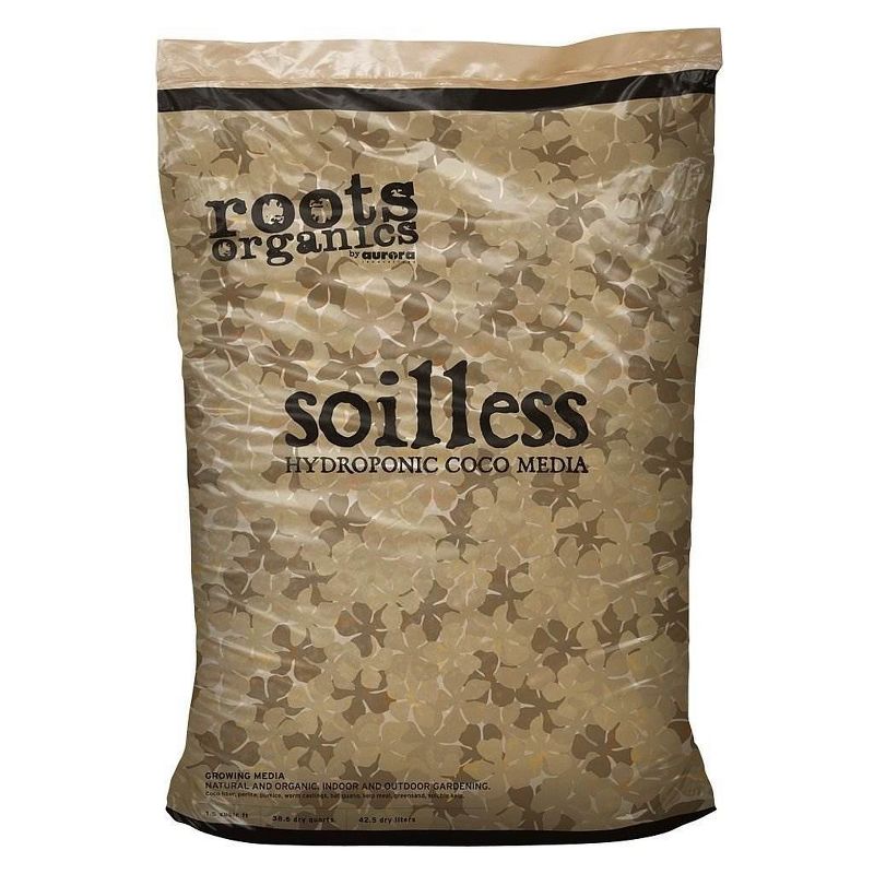 Roots Organics ROS Soilless Hydroponic Gardening Coco Fiber Media Mix Premium Growing Mix for Plants, 1.5 cu ft, 1 of 7