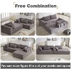 108 Modern Chenille Sectional Sofa with 6 Pillows - Right Chaise Configuration" - 4 of 4