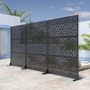 PexFix 72 in. H x 47 in. W Outdoor Metal Privacy Screen  Web Pattern in Black - 4 of 4