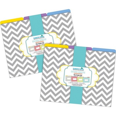 File Folders Multi-Design 24 per Set Letter Size Chevron Beautiful - Barker Creek