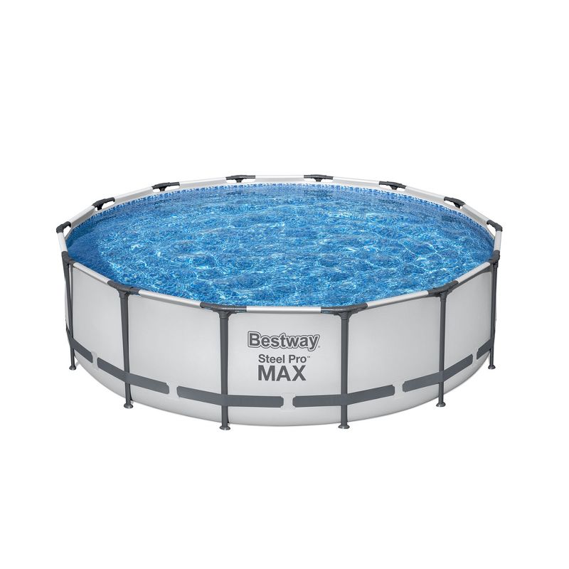 Bestway Steel Pro MAX Inch Round Metal Frame Above Ground Outdoor Backyard Swimming Pool Set with Filter Pump, 6 of 9