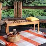 Chester Outdoor Teak Wood Backless Bench - Cambridge Casual
