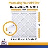 Filter King 29.5x32x1 Air Filter | 4-PACK | MERV 13 HVAC Pleated A/C Furnace Filters | MADE IN USA | Actual Size: 29.5 x 32 x .75" - 2 of 4