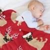 DSANE Christmas Pugs Red Christmas Throw Blanket Soft Fleece Christmas Blanket Cozy Flannel Throw for Couch Bed - 4 of 4