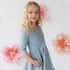 Mightly Girls Fair Trade Organic Cotton Print 3/4 Sleeve Twirl Dress - 3 of 3