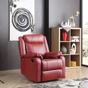 Recliner Chair with Padded Arms, PU Leather, Manual Recline - 1 of 4