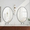 VYNXARIA Iron Art Oval Retro Mirror, Antique Effect, Wall Hanging, Suitable For Bathroom, Bedroom, Living Room (Silver) - 2 of 4