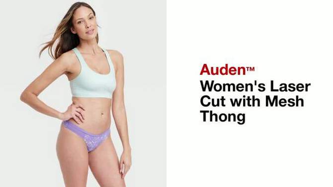 Women's Laser Cut with Mesh Thong - Auden™, 2 of 6, play video